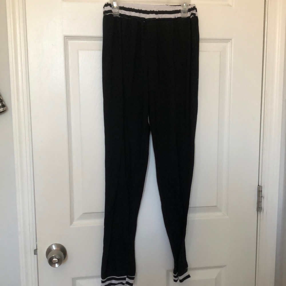 Women black and white pajama pants